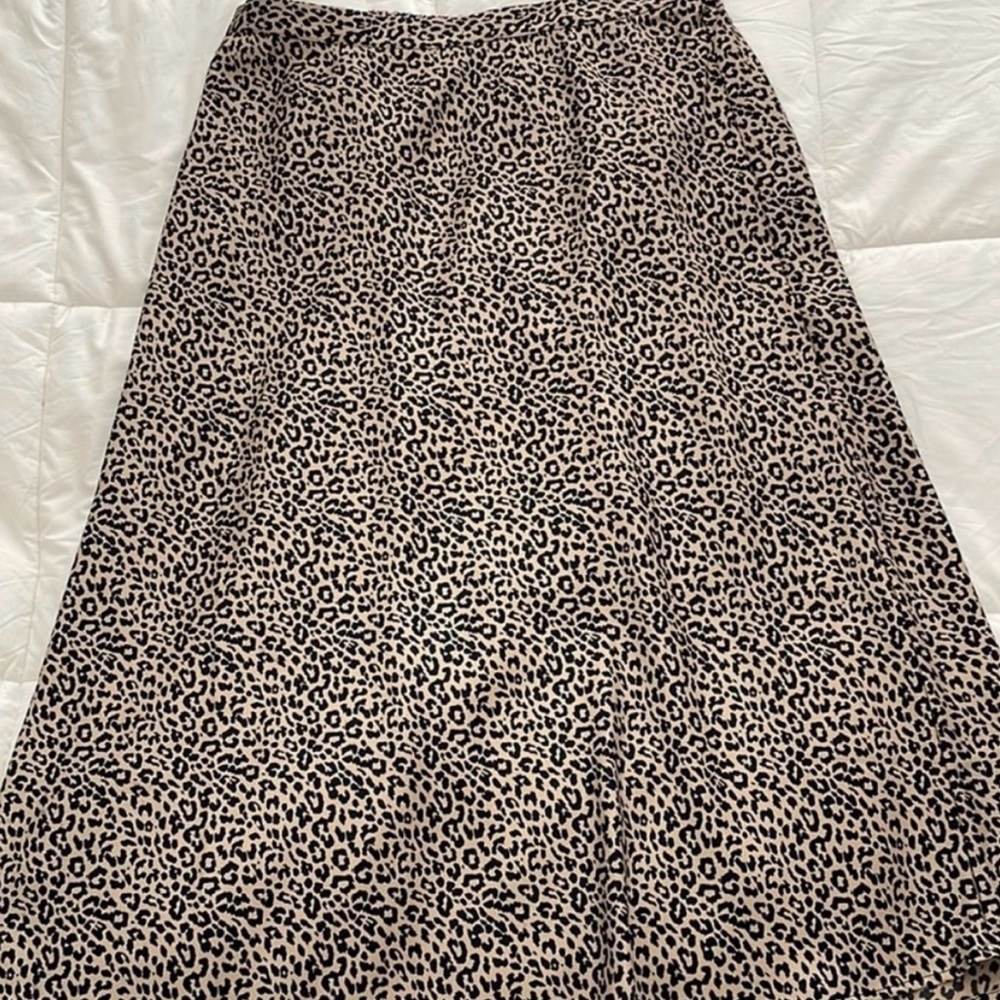 J. Crew Factory Leopard Print Maxi Skirt